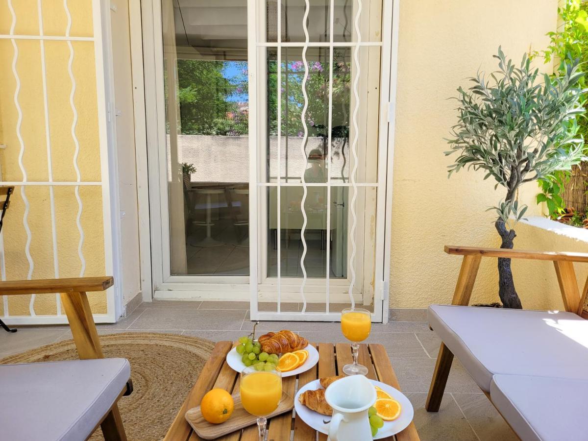 Studio Double Climatise Avec Terrasse - Proche Tram & Centre Montpellier Eksteriør bilde